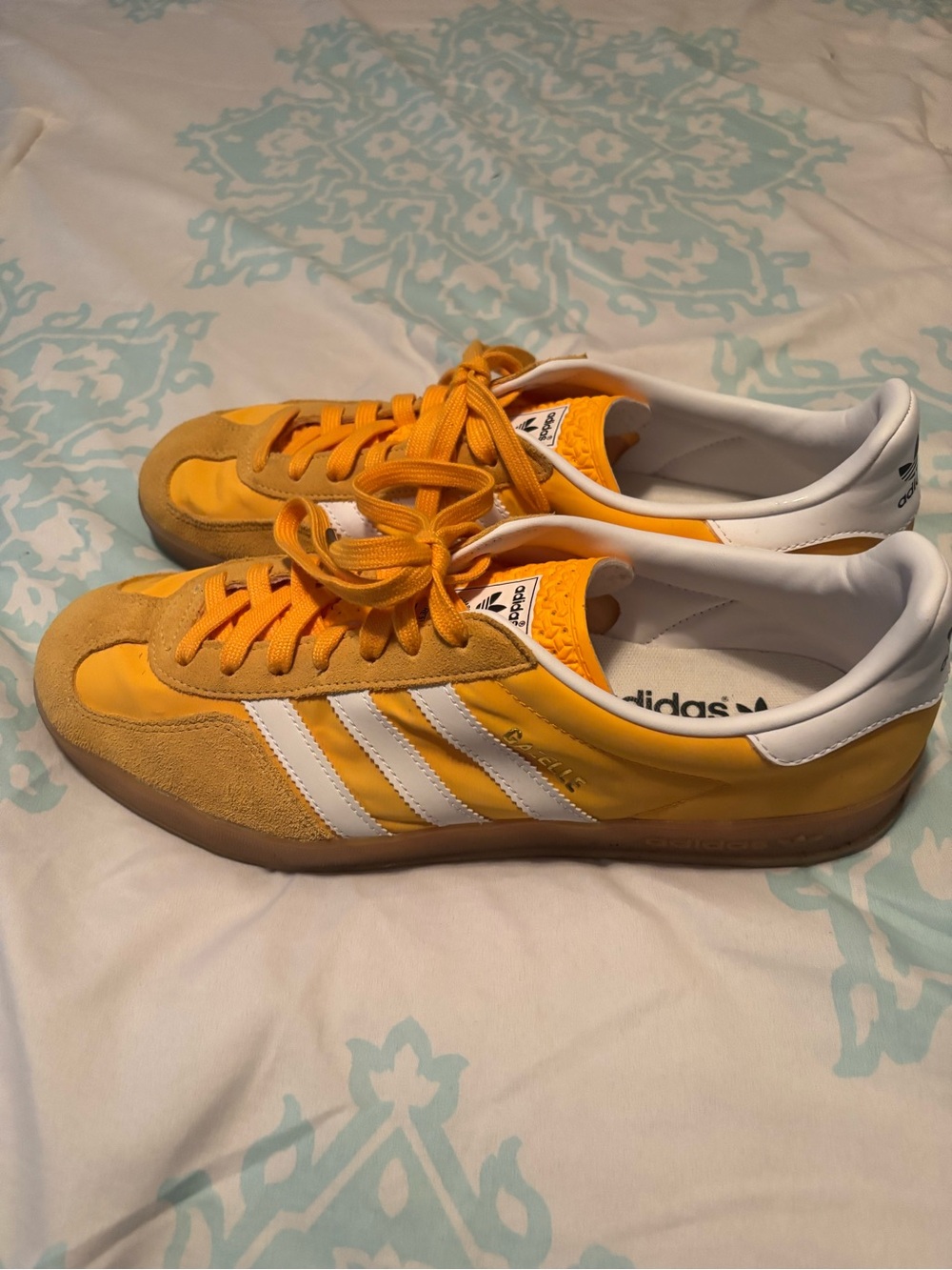 adidas Men’s Yellow and White Handball Spezial Sneakers